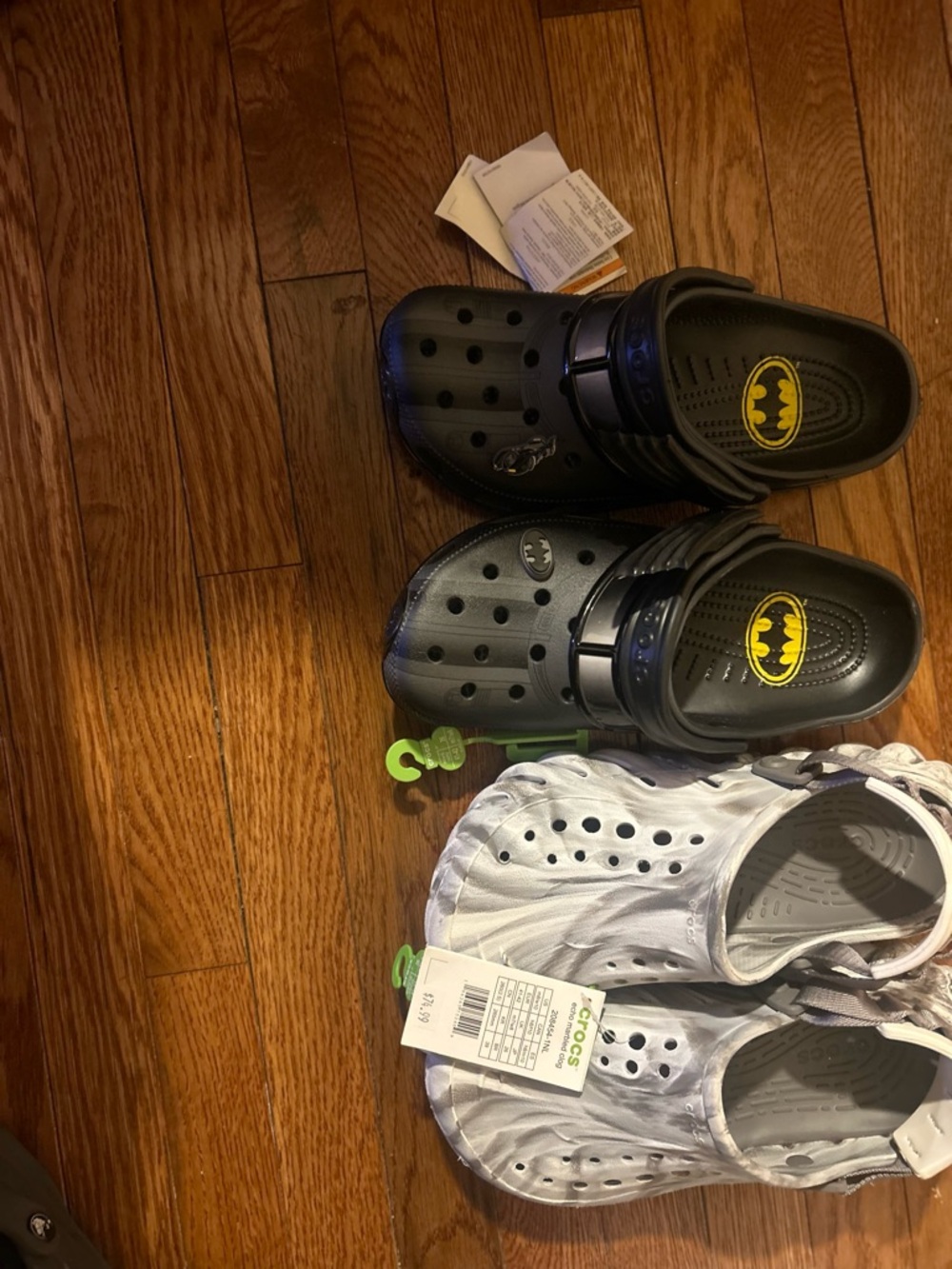CROCS Black Batman Logo Slip-On Clogs